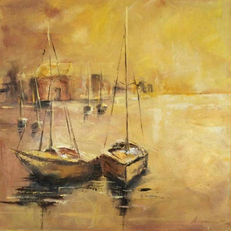 Barca apa aur mare Antonela giurgiu tablou pictura