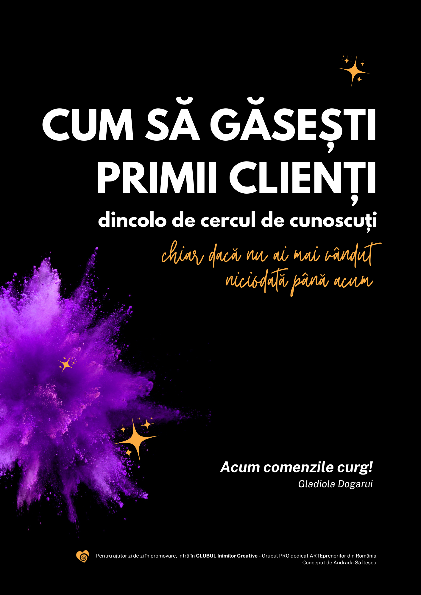 cum sa gasesti primii clienti dincolo de cercul de cunoscuti chair daca nu ai mai vandut niciodata pana acum, curs de marketing pentru creativi, curs promovare vanzari pentru afaceri creative