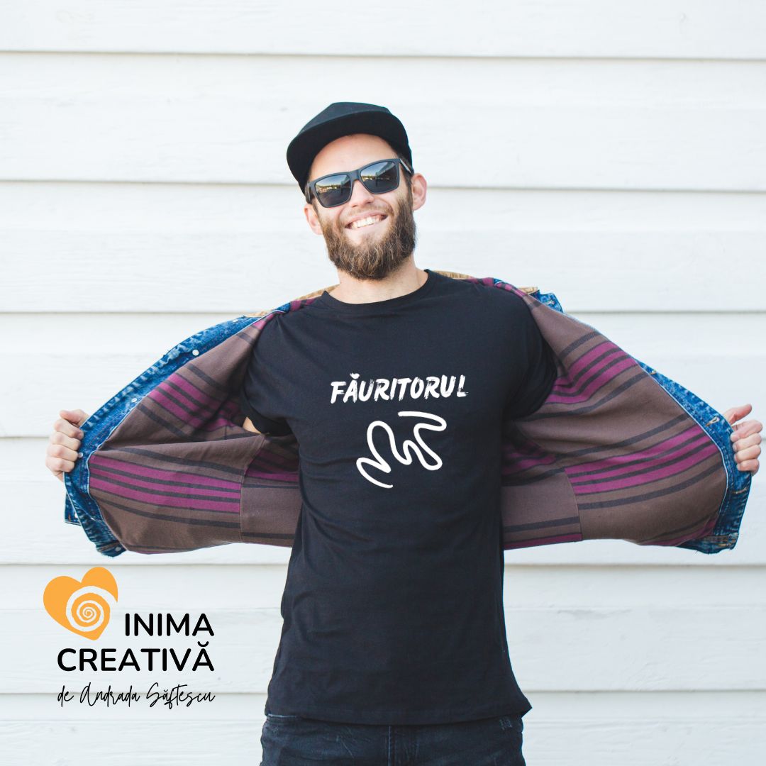 tricou fauritorul make your mark negru colectia inima creativa andrada saftescu