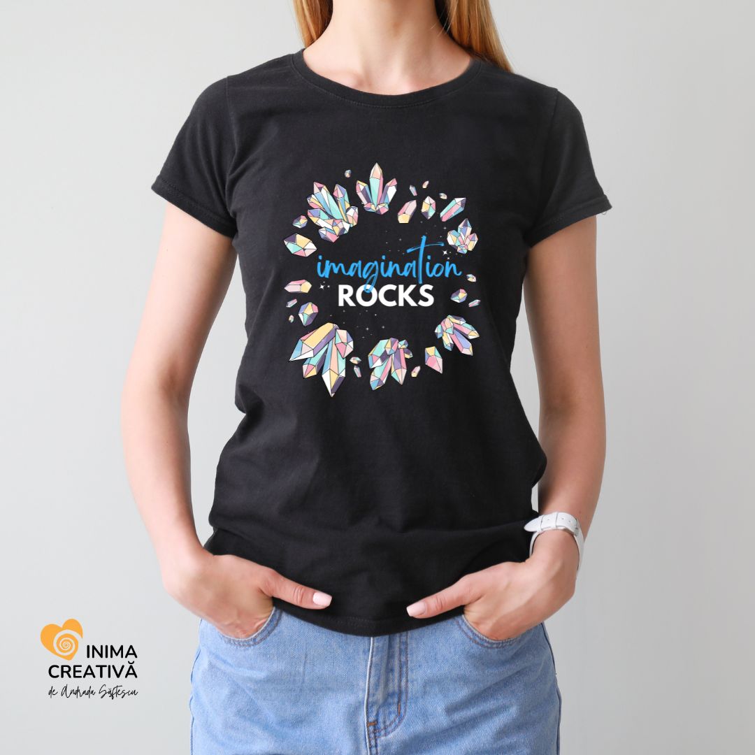 tricou imagination rocks colectia inima creativa andrada saftescu